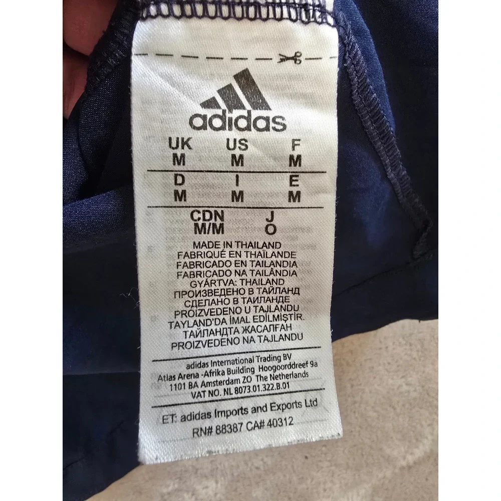 Georgia Tech Jacket Mens M Blue Adidas Pullover Half 1/2 Zip‎ Windbreaker *Read